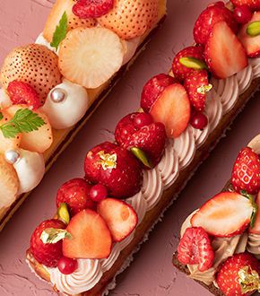苺を贅沢に使用したパウンドケーキ3種類のご案内